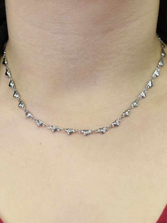 Goldjewels Femeiască Lanț Gât din Oțel Subțire Grosime 5mm și Lungime 45cm