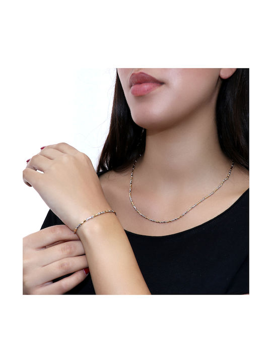 White Gold Chain Neck 9K Length 50cm