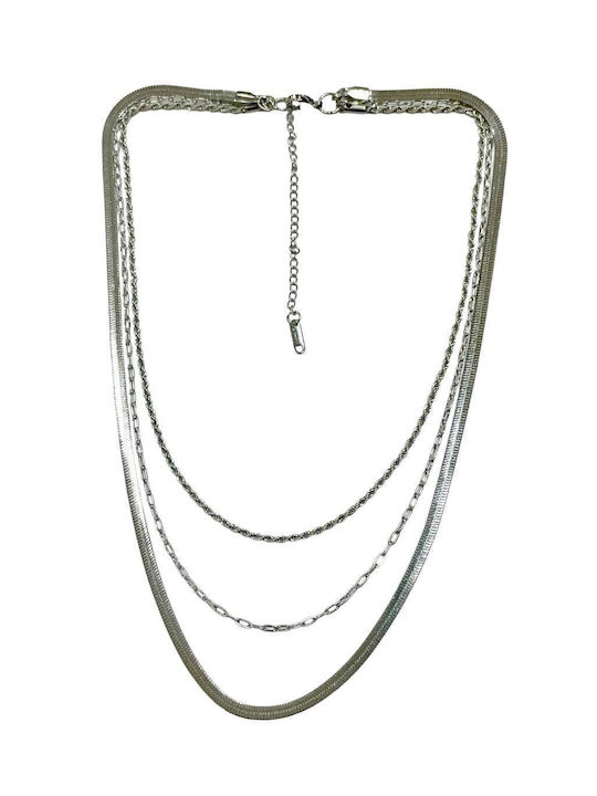 Tatu Moyo Chain Neck Spiral from Steel