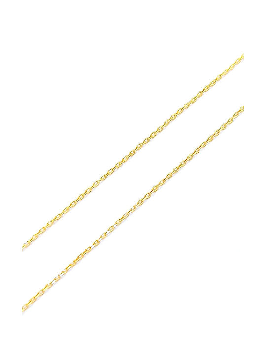 PS Silver Silver Chain Neck Gold-plated Thin Thickness 1.1mm and Length 55cm