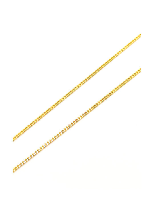 PS Silver Silver Chain Neck Gold-plated Thin Thickness 1.35mm and Length 40cm