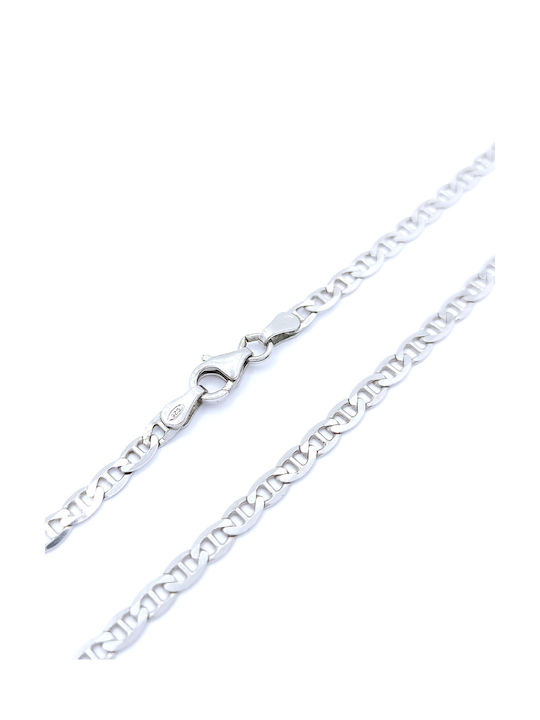 PS Silver Silberne Kette Nacken Dünn Dicke 3.35mm und Länge 55cm