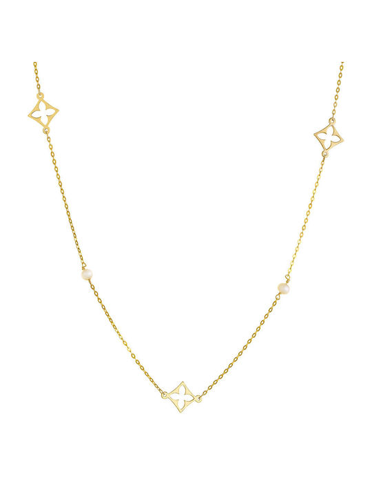 Gold Set Necklace & Bracelet 14K