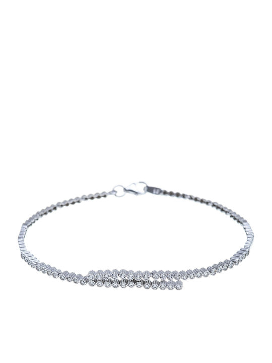 Vitopoulos Set with Necklace , Earrings & Ring from White Gold 14K with Stones