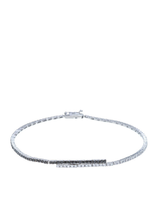 Vitopoulos Set with Necklace , Earrings & Ring from White Gold 14K with Stones