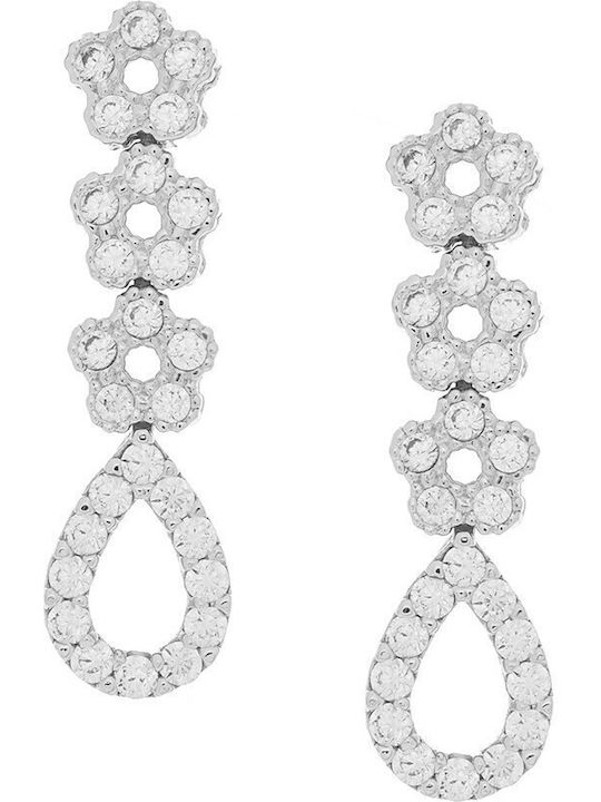 Vitopoulos Set with Necklace , Earrings & Ring from White Gold 14K with Stones