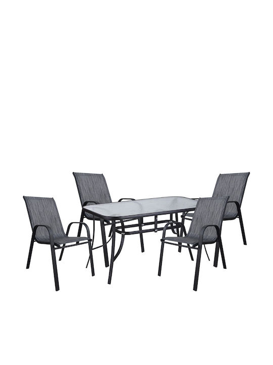 Tisch Stabil Schwarz 140x80x72cm