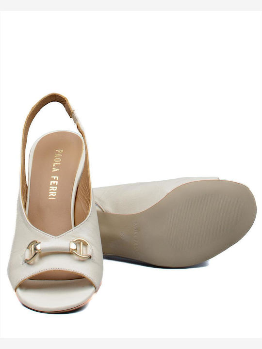 Leder Pumps Weiß