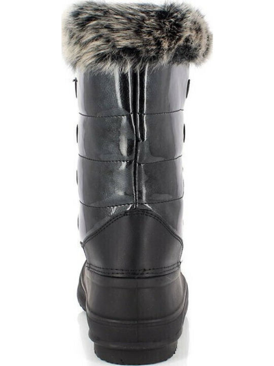 Damenstiefel mit Gummizug Schwarz ORLANE-BLACK