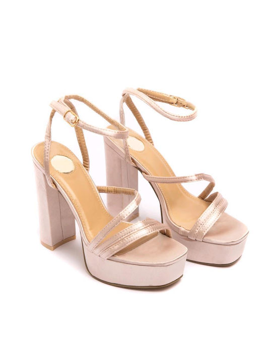 Malesa Damen Sandalen in Beige Farbe