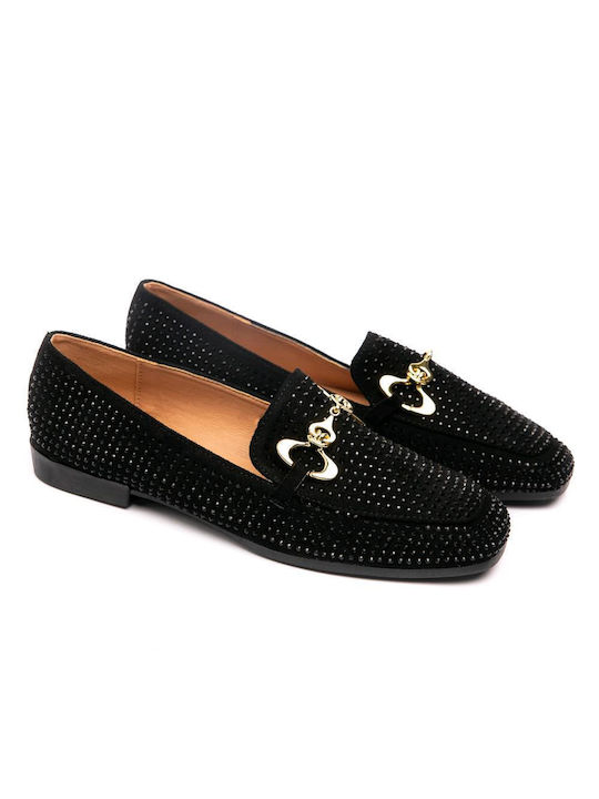 Malesa Women's Moccasins in Black Color