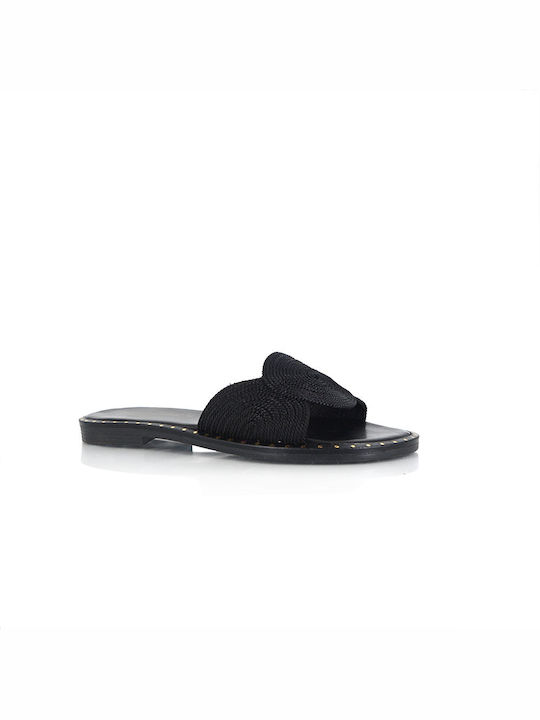 Malesa Women's Flat Sandals in Black Color