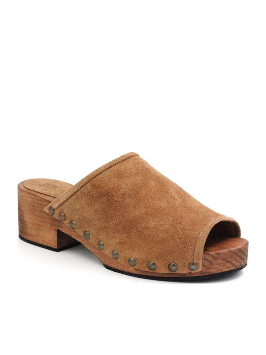 Favela Icy Suede Mules Καφέ