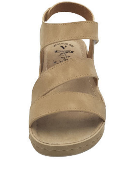 Anatomic Women's Leather Platform Shoes Beige