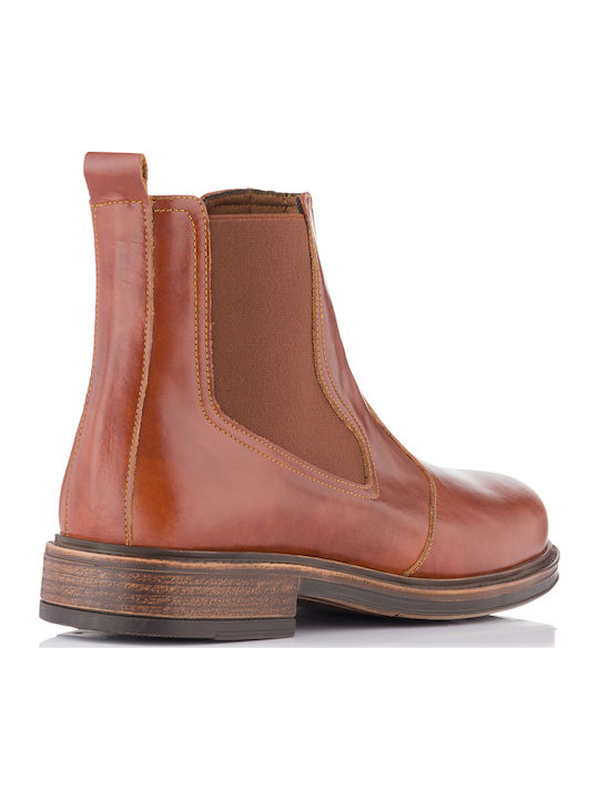 Piele Tabac maro Ghete Chelsea