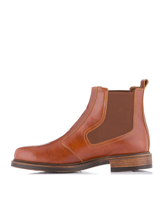 Piele Tabac maro Ghete Chelsea