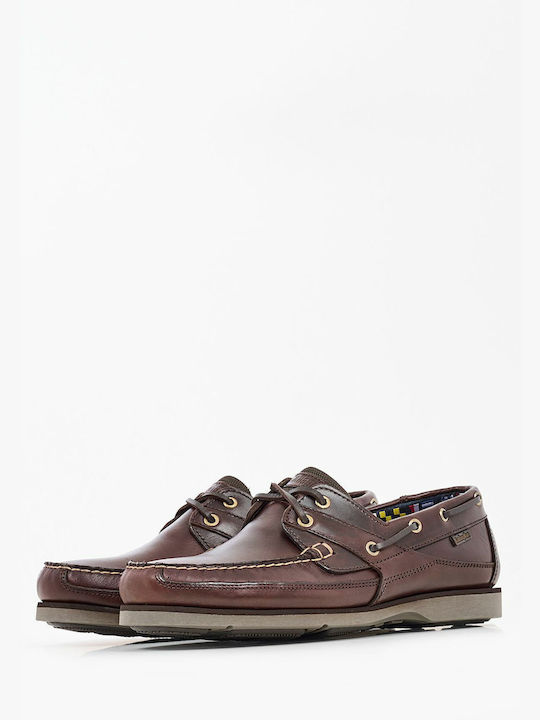 Callaghan Men's Leather Boat Shoes Brown