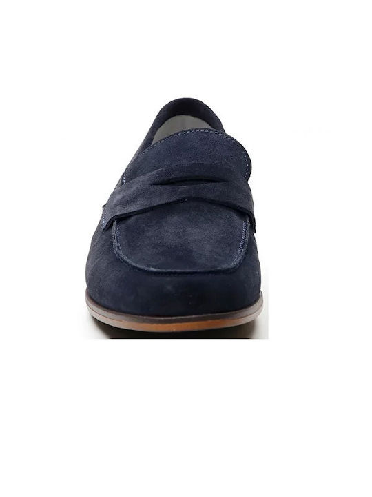 Suede Ανδρικά Loafers σε Μπλε Χρώμα