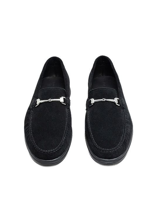 Raniero Conti Men's Leather Moccasins Black