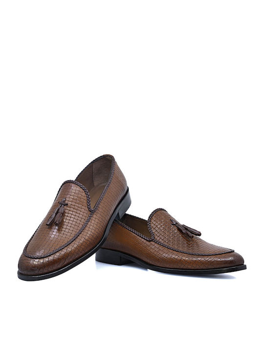 Leder Herren Mokassins in Tabac Braun Farbe