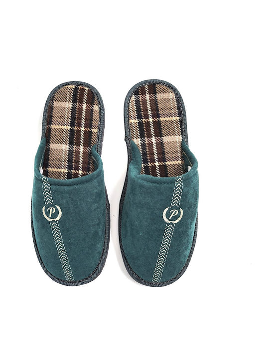 Men's Terry Slippers Green
