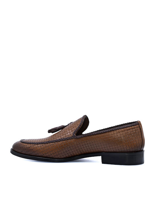 Leder Herren Mokassins in Tabac Braun Farbe