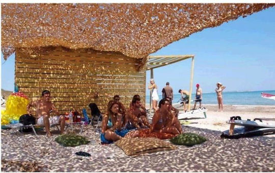 Ecoshadow Square Camouflage Net Beige with PU Coating 3x3m 160gr/m²