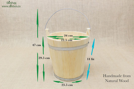 Decorative Bucket Garden Wooden DINS0024