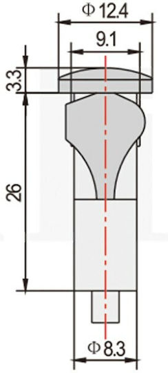 LED Ενδεικτική Λυχνία 220V Πορτοκαλί 1τμχ 30812-007