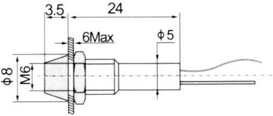 LED Anzeigelampe Gelbes Stück 1 Stück 30801-110