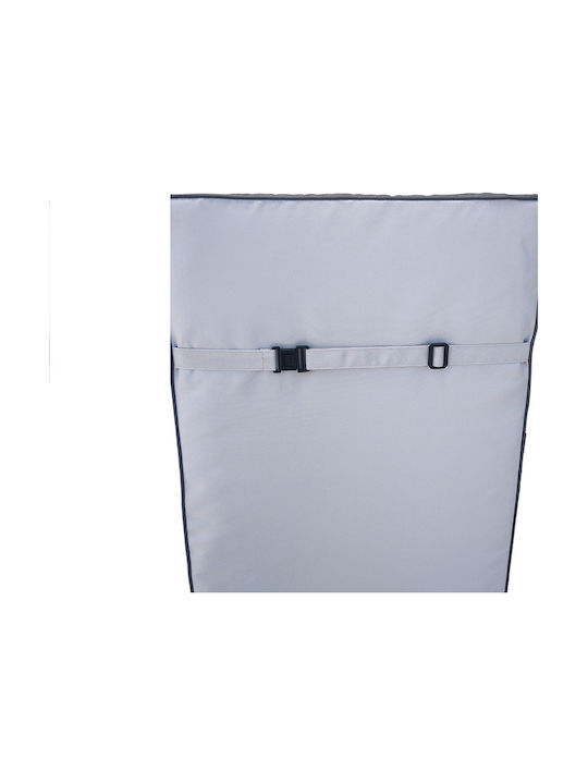 Garden Chair Cushion with Backrest Gray 117x45cm