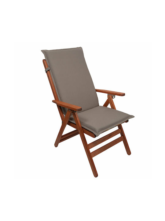 Be Comfy Waterproof Garden Chair Cushion with Backrest Gray 47x97cm