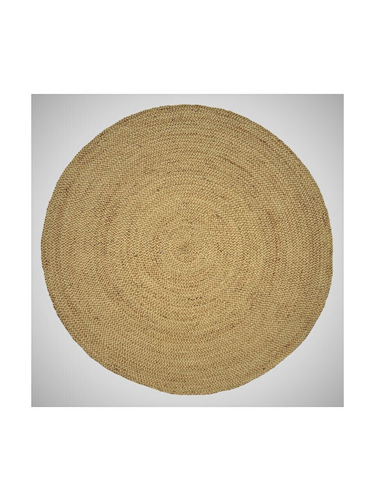 Teppich Rund Sommer Korbweide Beige