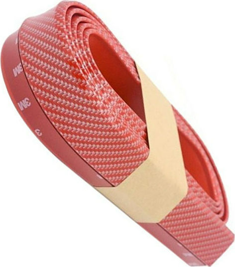 Car Tape Stickers Carbon Lip 250 x 250cm for Car Bumper in Red Color 1pcs