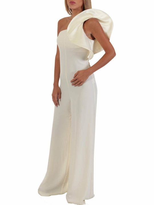 Damen Einteiler Anzug Beige