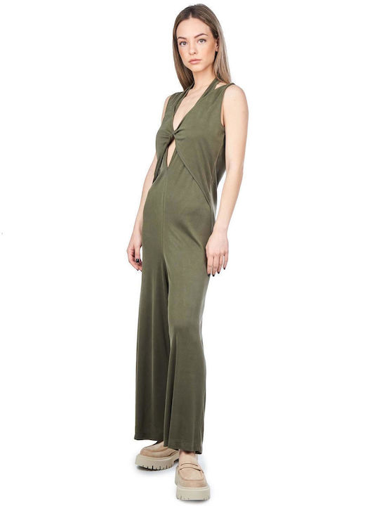 Women's Sleeveless One-piece Suit Khaki
