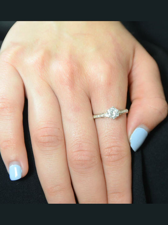 Goldjewels Single Stone Ring Made of 14K Gold