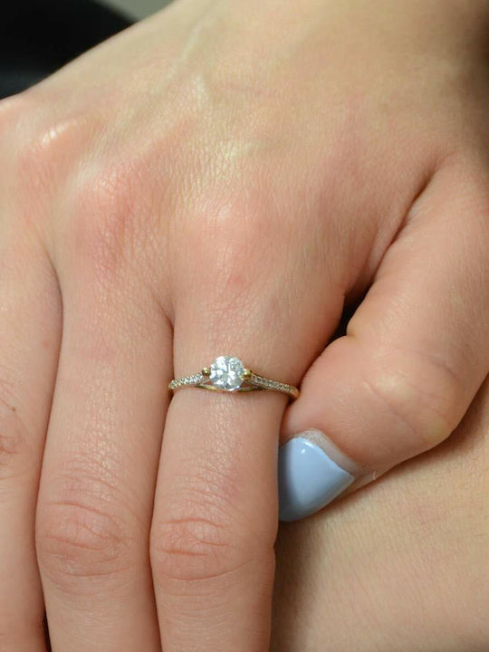Goldjewels Single Stone Ring Made of 14K Gold