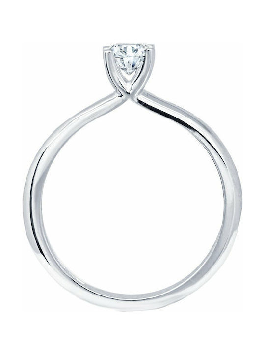 Savvidis Single Stone from White Gold 18K with Diamond