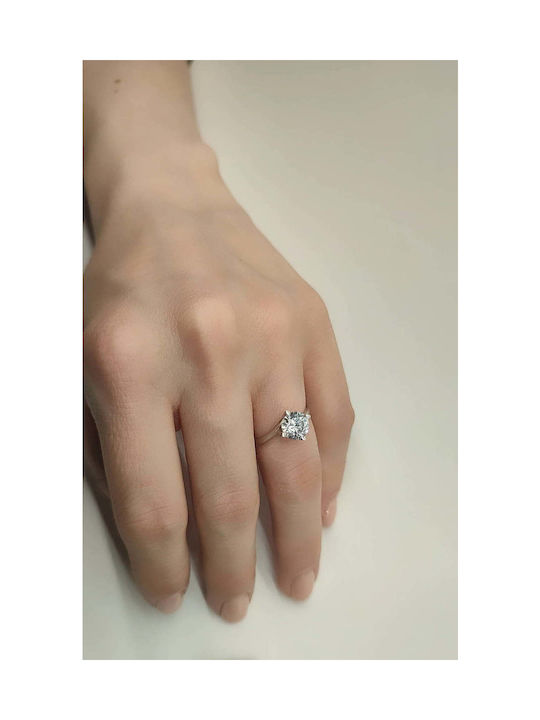 Single Stone from White Gold 14K