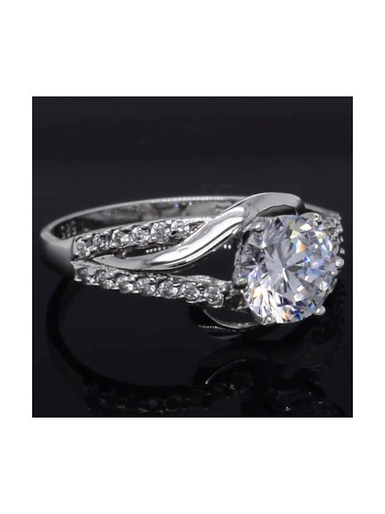 Single Stone from White Gold 14K