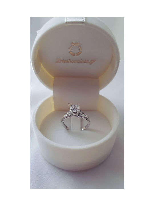 Single Stone from White Gold 14K