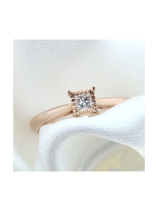 Single Stone from Rose Gold with Diamond