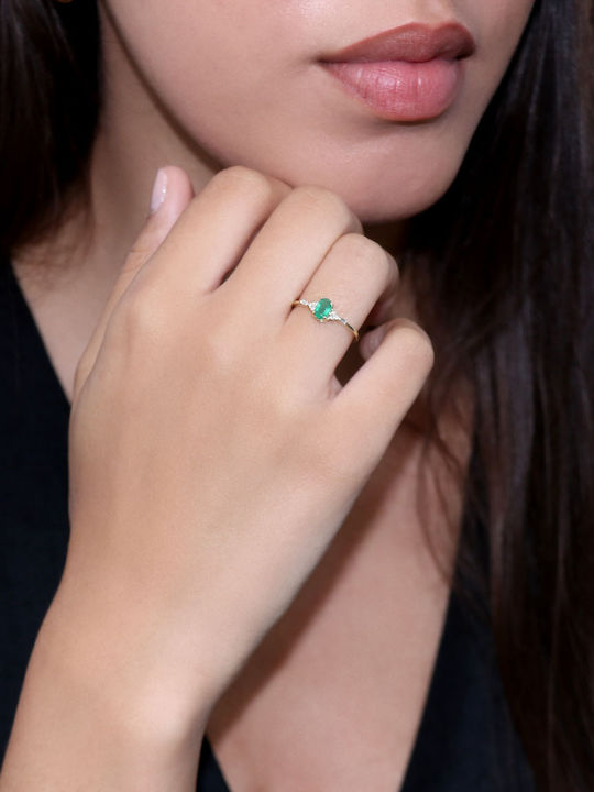 Single Stone Ring From 18K Gold Single Stone Ring From 18K Gold