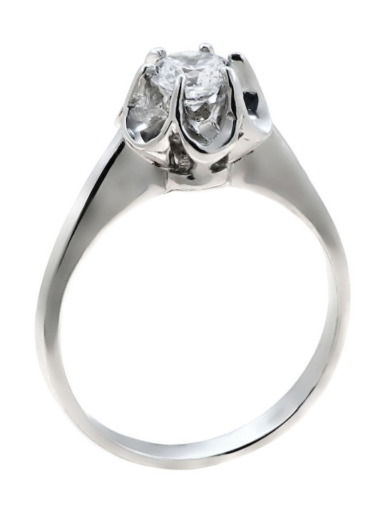 Single Stone from White Gold 14K