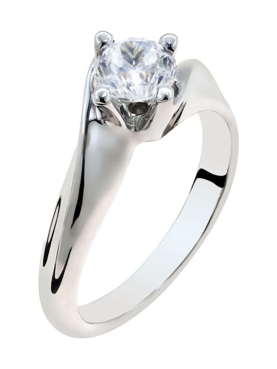 Single Stone from White Gold 14K