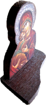 Christening Favor with Religious Icon made of Wood