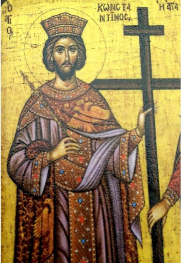 Μπομπονιέρα Βάπτισης με Εκκλησιαστική Εικόνα από Ξύλο