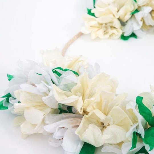 Meri Meri Partydekorationen Girlande mit Blumen in Weißer Farbe 20cm