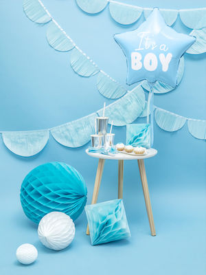 Deco Ceramica Garland for Party in Light Blue color